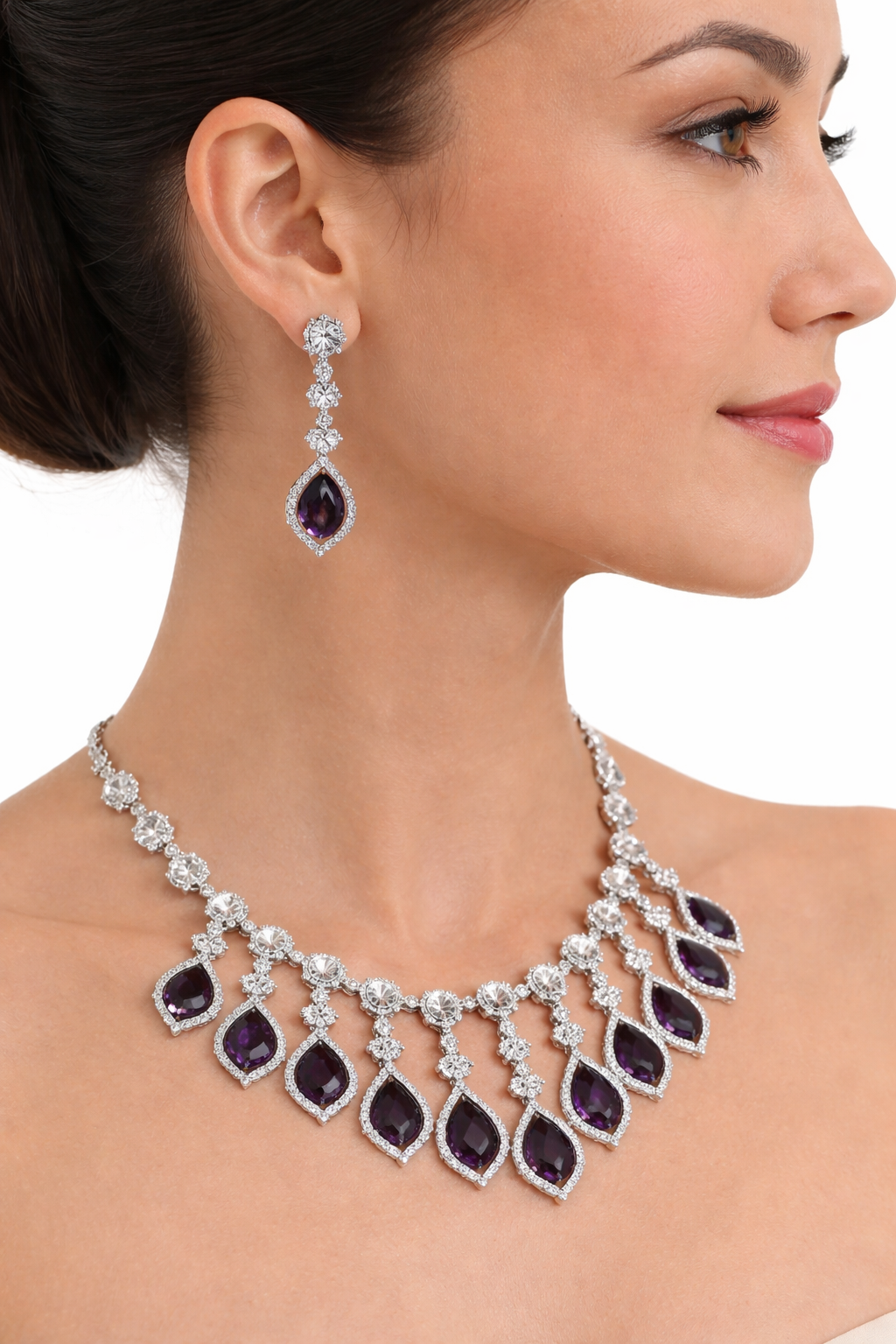 Amana American Diamond Jewelry Set