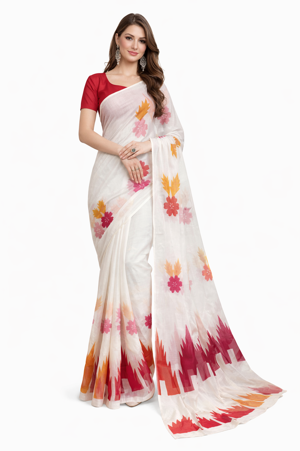 Dhaka print saree sari