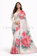 Flower printed saree/sari