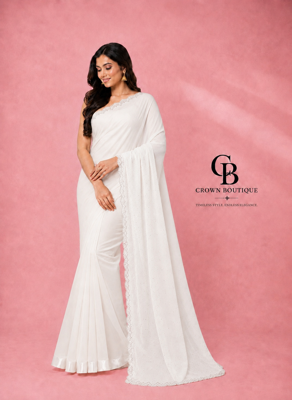 Beautiful Siroski work saree